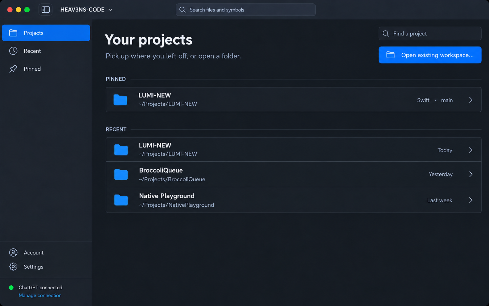Local Project Library